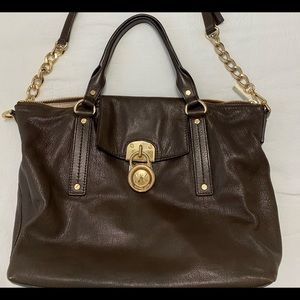Michael Kors brown pebble leather purse